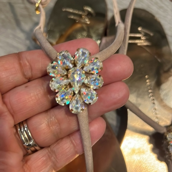 Giuseppe Zanotti jeweled thong sandals, rose gold color size 37 or size 6 - Picture 12 of 12